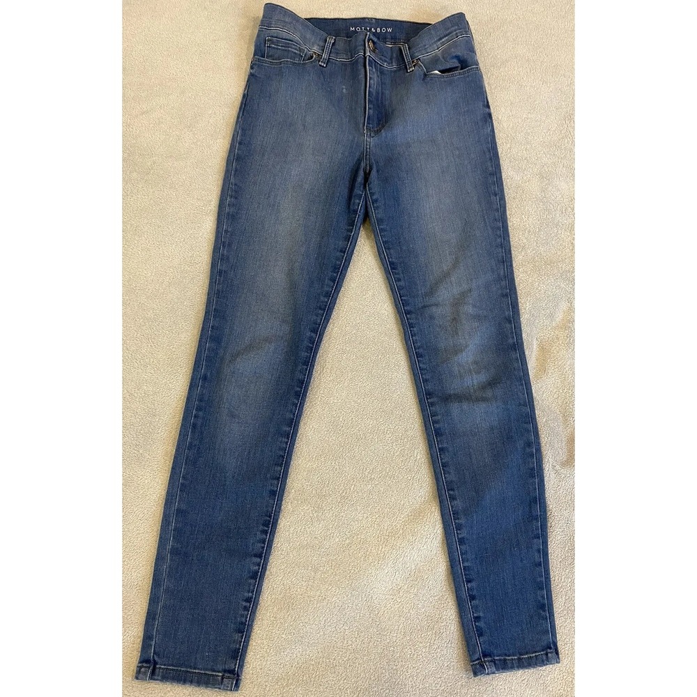 Womens Mott & Bow Jeans‎ High Rise Skinny Denim Stretch Blue 27x28